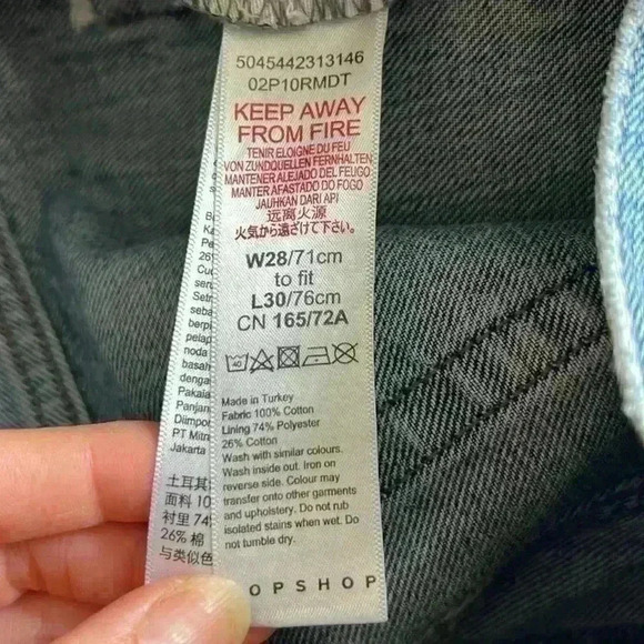 TOPSHOP Ankle Straight jeans 28x30 - Picture 9 of 9